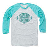 Mens Baseball T-Shirt Turquoise / Ash