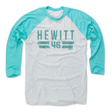 Mens Baseball T-Shirt Turquoise / Ash